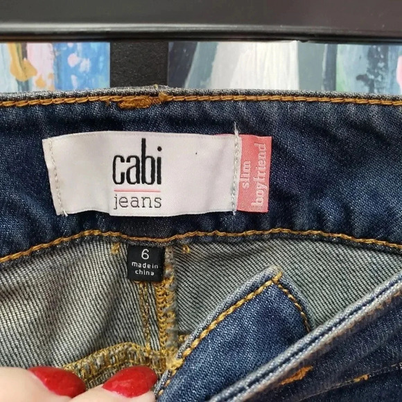 CAbi #5165 Slim Boyfriend Distressed Mojave Jeans - Picture 4 of 5